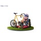 Estatua PVC Nadeshiko Kagamihara con bicicleta amarilla de Laid Back Camp