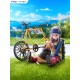 Estatua PVC Nadeshiko Kagamihara con bicicleta amarilla de Laid Back Camp
