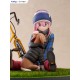 Estatua PVC Nadeshiko Kagamihara con bicicleta amarilla de Laid Back Camp