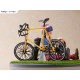 Estatua PVC Nadeshiko Kagamihara con bicicleta amarilla de Laid Back Camp