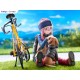 Estatua PVC Nadeshiko Kagamihara con bicicleta amarilla de Laid Back Camp