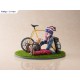 Estatua PVC Nadeshiko Kagamihara con bicicleta amarilla de Laid Back Camp
