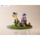 Estatua PVC Nadeshiko Kagamihara con bicicleta amarilla de Laid Back Camp