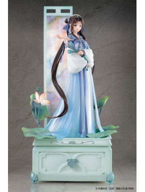 Estatua Ling-Er de The Legend of Sword and Fairy en tonos celestes