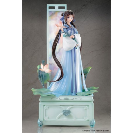 Estatua Ling-Er de The Legend of Sword and Fairy en tonos celestes