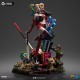 Estatua de Harley Quinn de Iron Studios con detalles coloridos