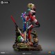 Estatua de Harley Quinn de Iron Studios con detalles coloridos