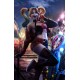 Estatua de Harley Quinn de Iron Studios con detalles coloridos