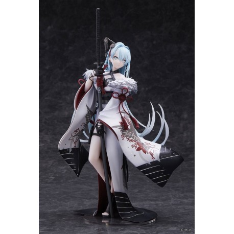 Estatua Gyoso Uchikake de PVC 25 cm con katana