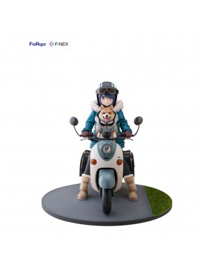 Estatua de Rin Shima en scooter de Laid Back Camp