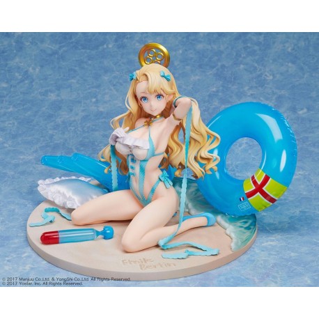 Statue d'Emile Bertin d'Azur Lane en maillot de bain bleu