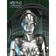 Estátua prateada Metropolis Maschinenmensch em base detalhada