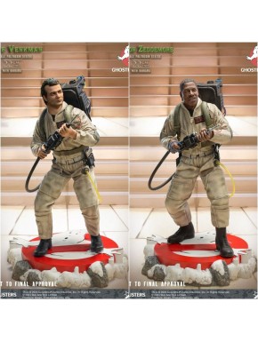Statues Ghostbusters de Peter Venkmann et Winston Zeddemore