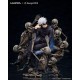 Estatua Satoru Gojo Jujutsu Kaisen con esqueletos en PVC