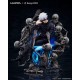 Estatua Satoru Gojo Jujutsu Kaisen con esqueletos en PVC