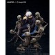 Estatua Satoru Gojo Jujutsu Kaisen con esqueletos en PVC