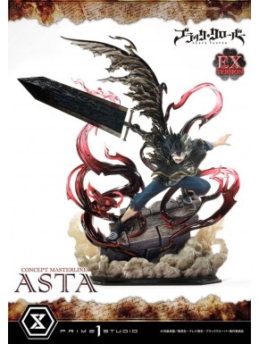 Statue d'Asta de Black Clover avec épée et effets magiques