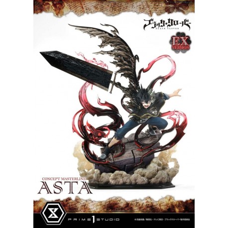 Estátua de Asta de Black Clover com espada e efeitos mágicos
