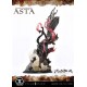 Estátua de Asta de Black Clover com espada e efeitos mágicos
