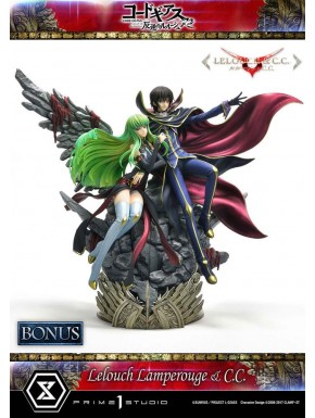 Statue Code Geass Lelouch Lamperouge et C.C. 44 cm