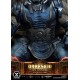 Estátua de Darkseid no trono desenhada por Carlos D'Anda