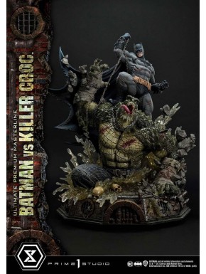 Estátua de Batman versus Killer Croc de 71 cm