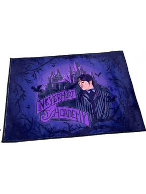 Nevermore Academy Wednesday rug 80x60 cm, dark tones and gothic detail.