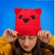 Gorro rojo Nita de Brawl Stars con orejas y diseño divertido