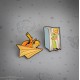 Pins de El Principito con libro y avión de papel