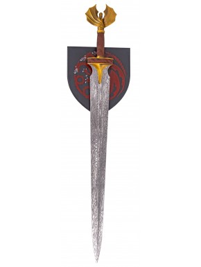 Espada Rhaenyra Targaryen con soporte mural de dragón