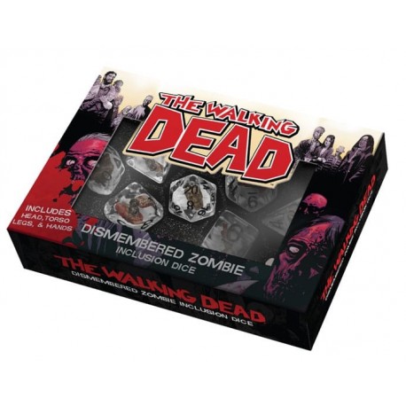 Pack de dados de The Walking Dead con partes de zombis desmembrados