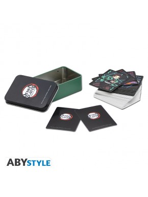 Baraja de Poker Demon Slayer con caja metálica