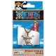 Pendentif métallique crâne One Piece avec cordon marron