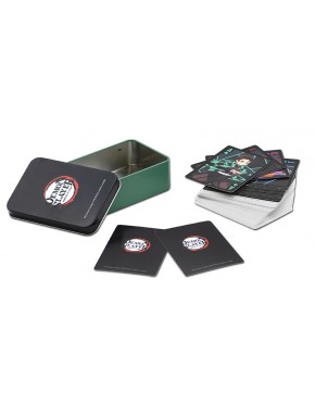 Baraja de Poker Demon Slayer con caja metálica