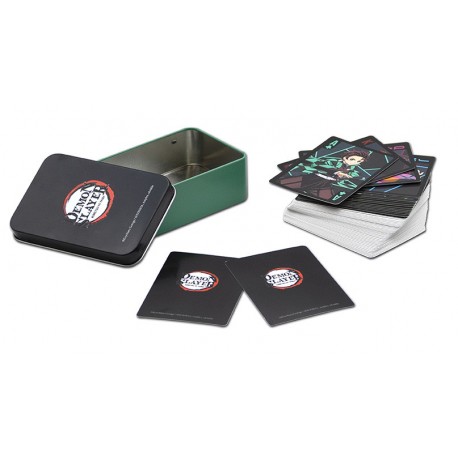 Baraja de Poker Demon Slayer con caja metálica