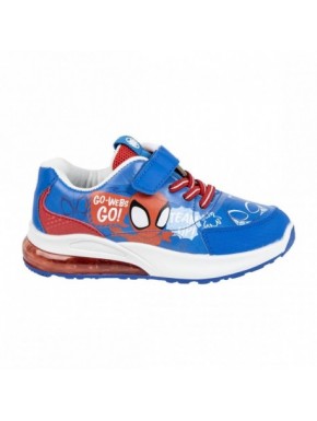 Deportiva azul Spidey con luces LED y suela PVC