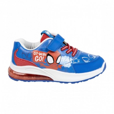 Deportiva azul Spidey con luces LED y suela PVC