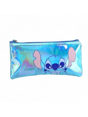 Estuche portatodo iridiscente azul de Stitch de Disney