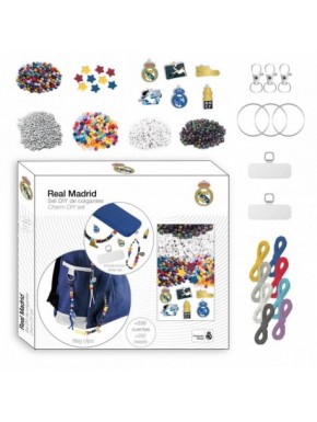 Set DIY Bag Clip Real Madrid con cuentas multicolor y charms