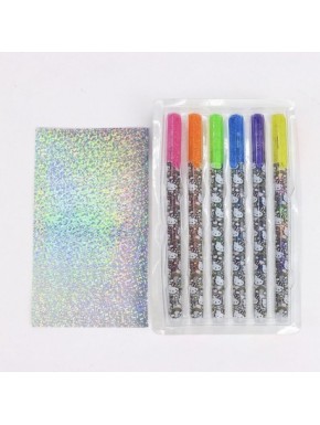 Ensemble de stylos gel Hello Kitty dans pochette transparente
