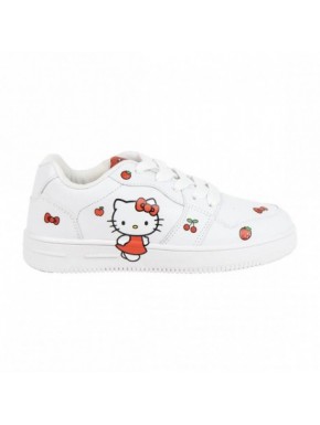 Baskets blanches Hello Kitty pour filles avec semelle en PVC