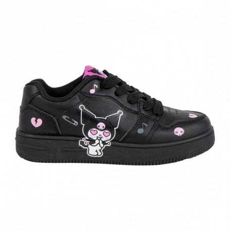 Zapatillas negras de Hello Kitty Kuromi con suela de PVC
