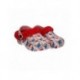 Chaussons maison Hello Kitty, design rose avec laine rouge