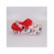 Chaussons maison Hello Kitty, design rose avec laine rouge