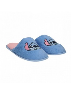 Zapatillas de casa azules de Stitch abiertas