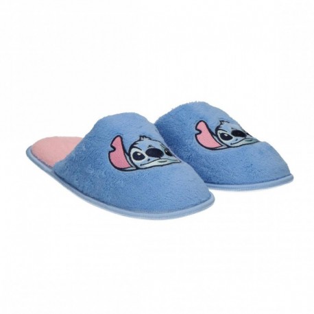 Zapatillas de casa azules de Stitch abiertas
