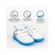 Chaussures de sport blanches Stitch avec semelle bleue