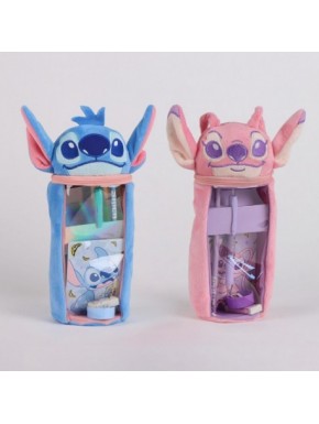 Estuche portatodo en peluche de Stitch y Angel Disney
