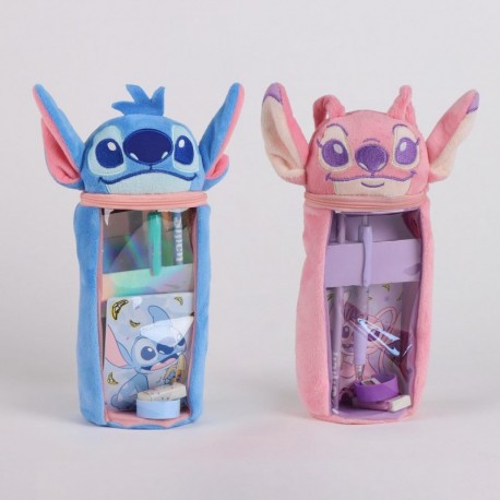 Estuche portatodo en peluche de Stitch y Angel Disney