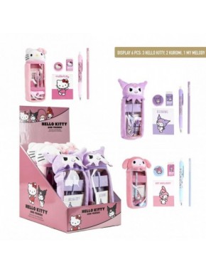 Estuche portatodo peluche Hello Kitty Kuromi My Melody